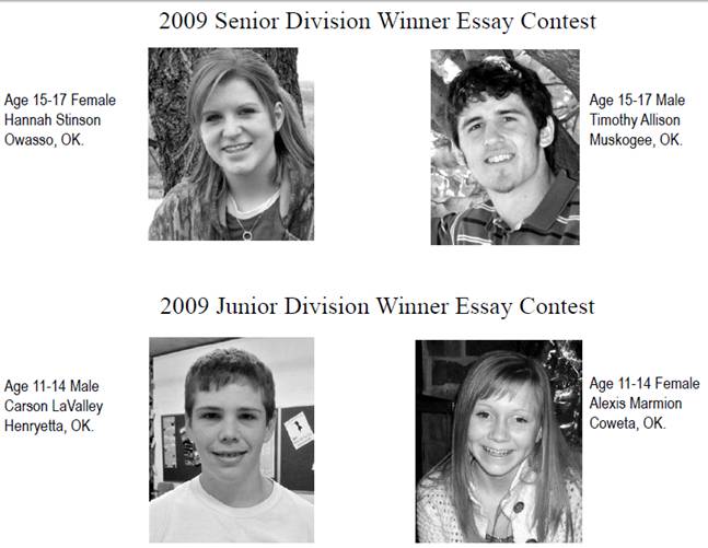 2009 Apprentice Hunter Essay Winners